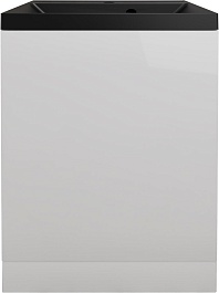 Style Line Тумба с кварцевой раковиной антрацит Моно 50 белая – фотография-1